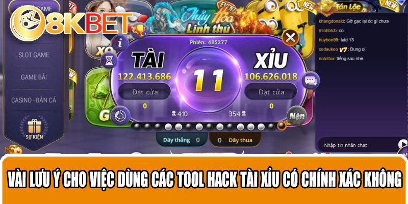 Vài lưu ý cho việc dùng các tool hack Tài Xỉu có chính xác không